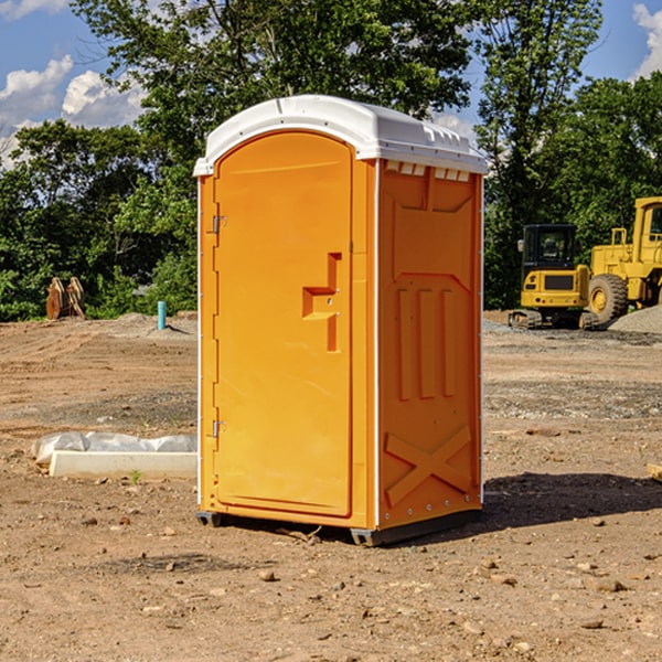 how often are the portable restrooms cleaned and serviced during a rental period in Dublin